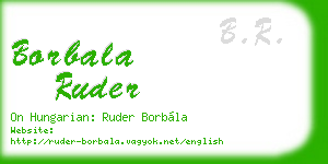 borbala ruder business card